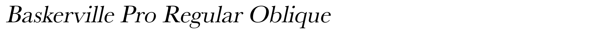 Baskerville Pro Regular Oblique image