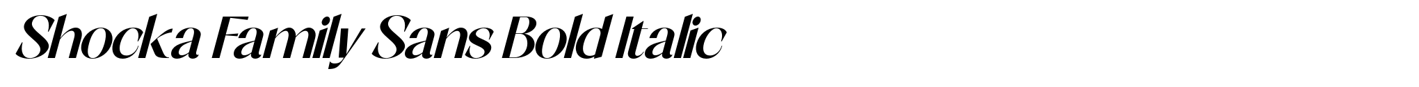 Shocka Family Sans Bold Italic image