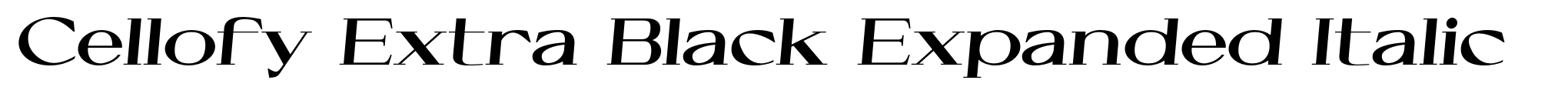 Cellofy Extra Black Expanded Italic image