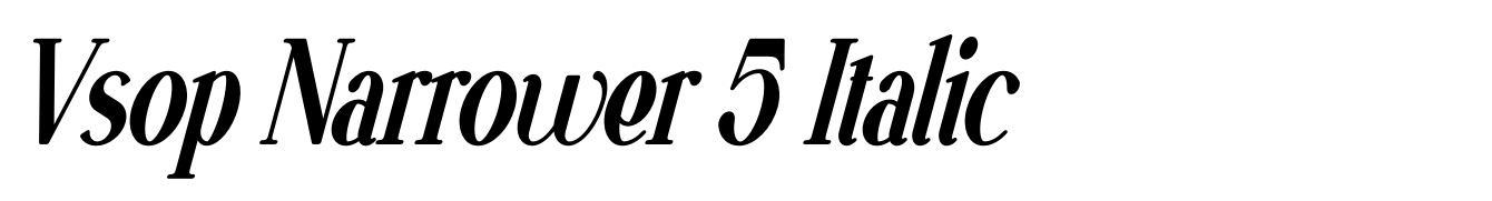 Vsop Narrower 5 Italic