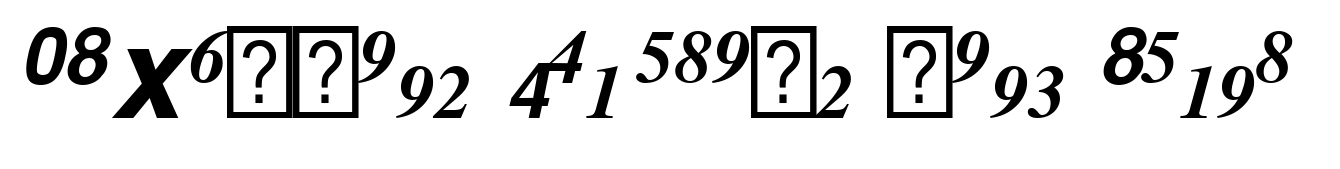 PIXymbols Fractions Bold Italic