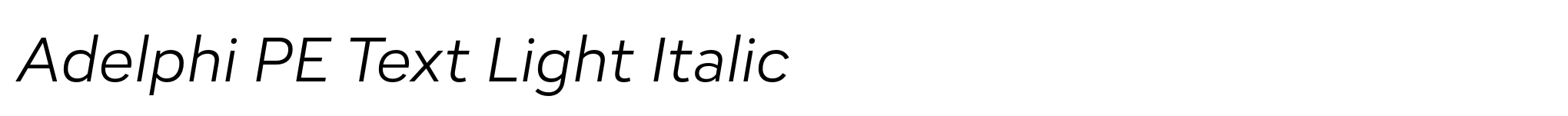 Adelphi PE Text Light Italic image