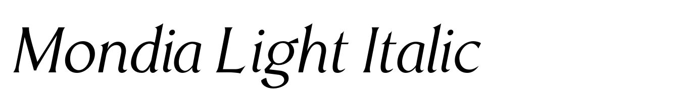 Mondia Light Italic