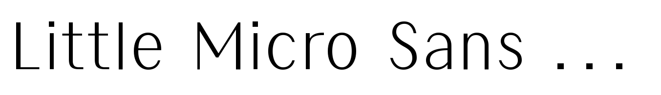Little Micro Sans All Styles Variable