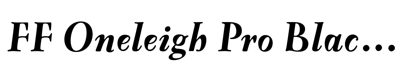 FF Oneleigh Pro Black Italic