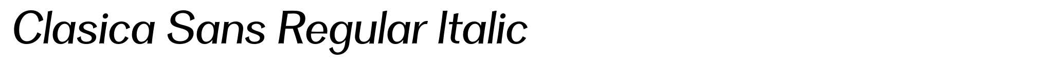 Clasica Sans Regular Italic image