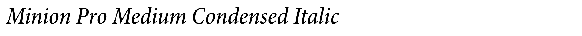 Minion Pro Medium Condensed Italic image