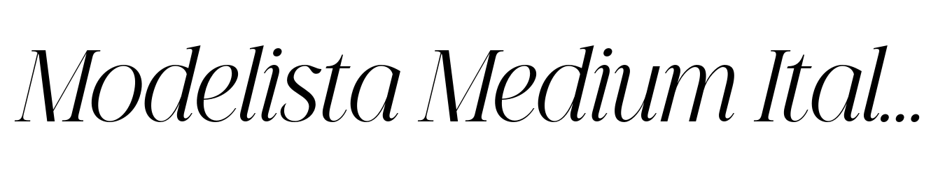 Modelista Medium Italic