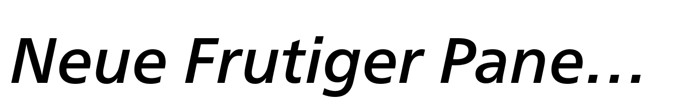 Neue Frutiger Paneuropean Medium Italic