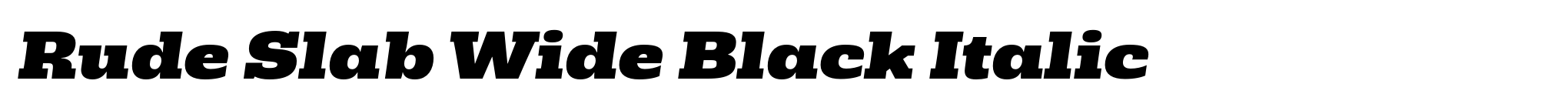 Rude Slab Wide Black Italic image