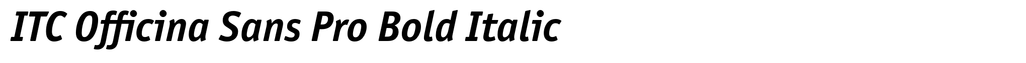 ITC Officina Sans Pro Bold Italic image