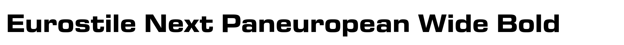 Eurostile Next Paneuropean Wide Bold image