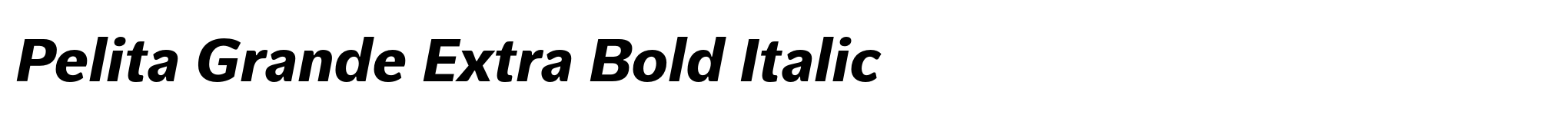 Pelita Grande Extra Bold Italic image