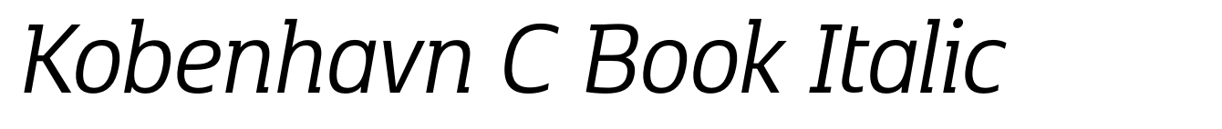 Kobenhavn C Book Italic