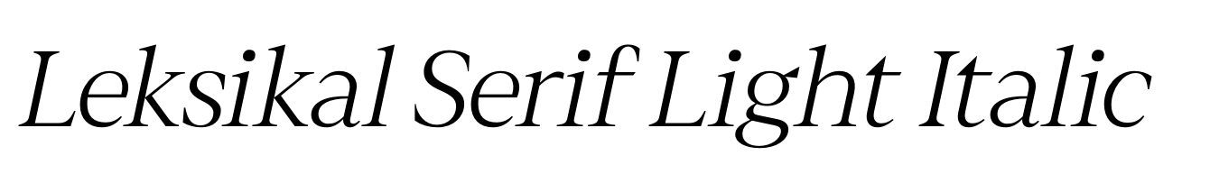 Leksikal Serif Light Italic
