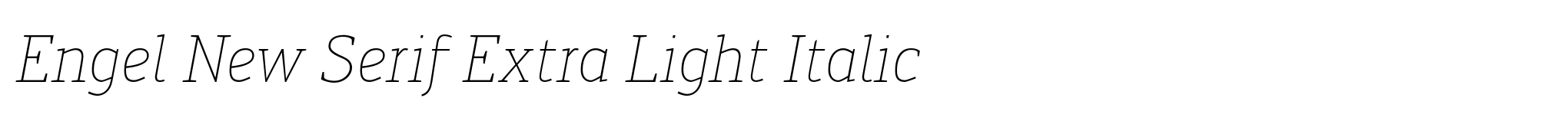 Engel New Serif Extra Light Italic image