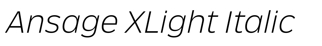 Ansage XLight Italic