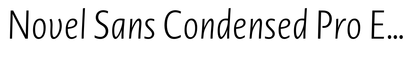 Novel Sans Condensed Pro Extra Light Italic