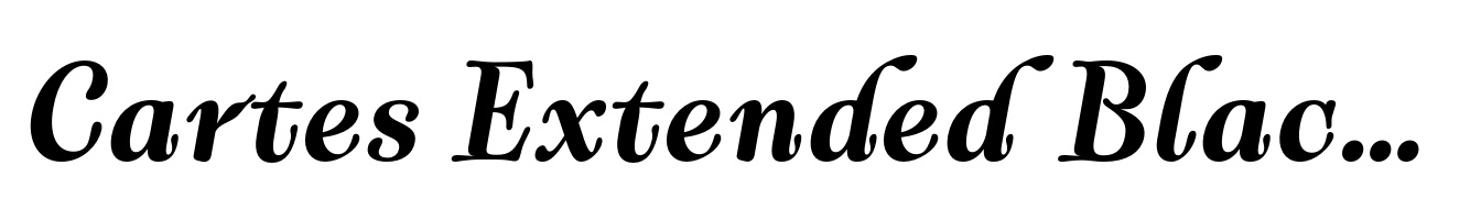 Cartes Extended Black Italic