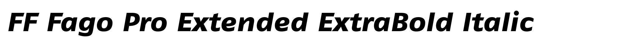 FF Fago Pro Extended ExtraBold Italic image