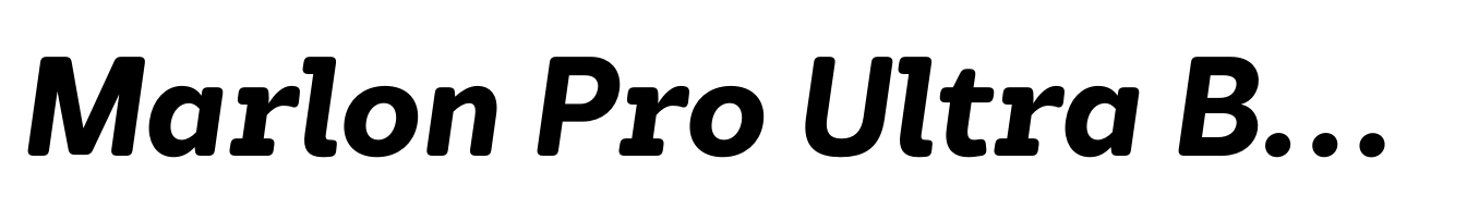 Marlon Pro Ultra Bold Italic
