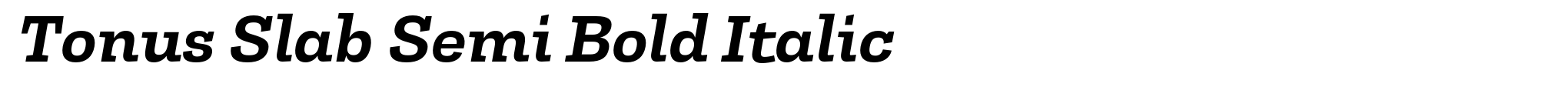 Tonus Slab Semi Bold Italic image