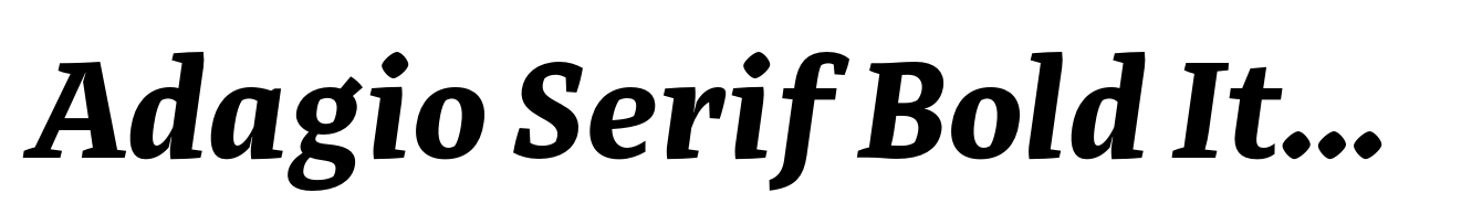 Adagio Serif Bold Italic