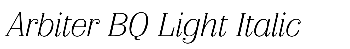 Arbiter BQ Light Italic