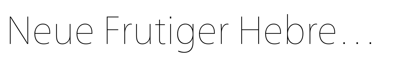 Neue Frutiger Hebrew UltraLight