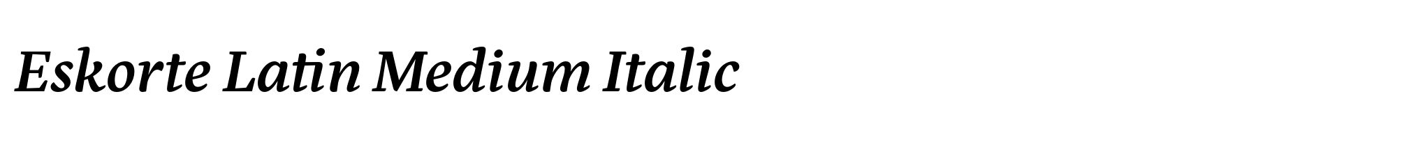 Eskorte Latin Medium Italic image