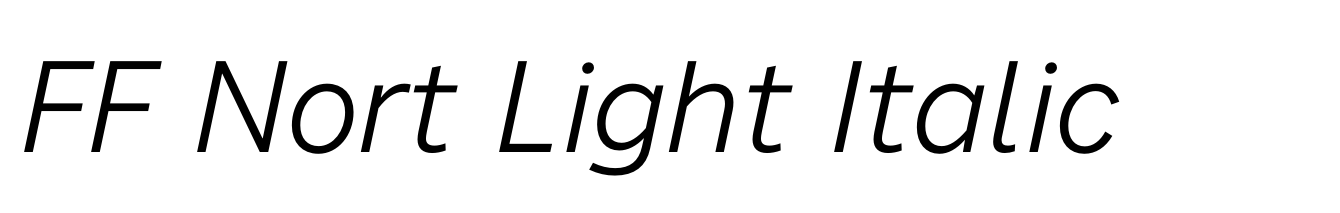 FF Nort Light Italic