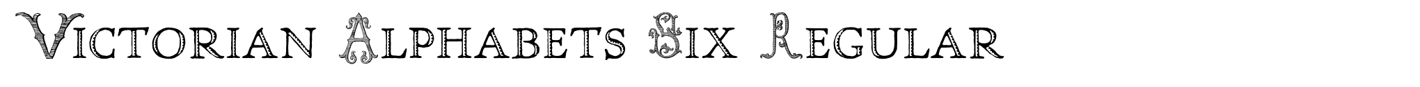 Victorian Alphabets Six Regular image