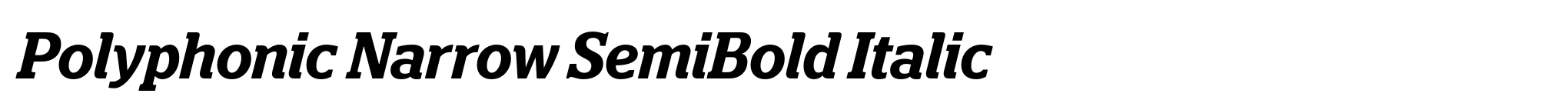 Polyphonic Narrow SemiBold Italic image