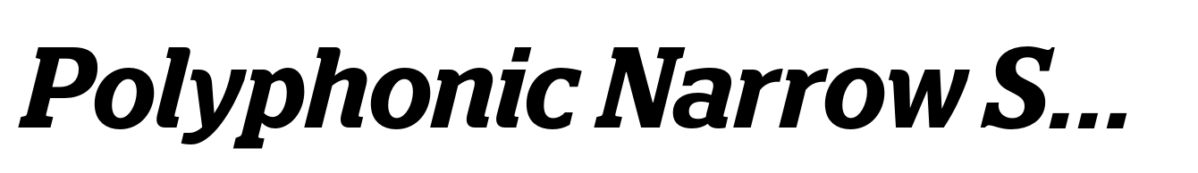 Polyphonic Narrow SemiBold Italic