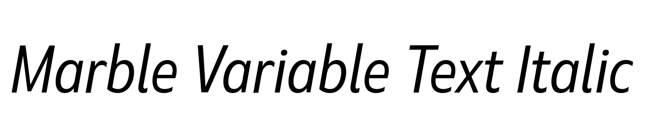 Marble Variable Text Italic