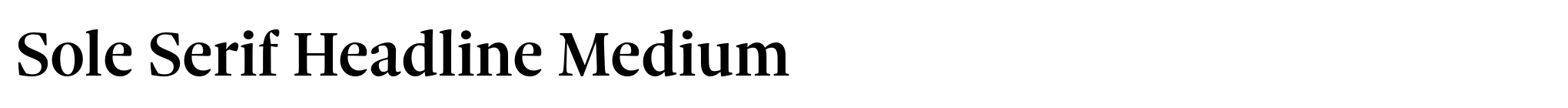 Sole Serif Headline Medium image