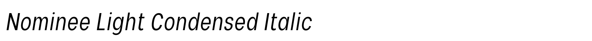 Nominee Light Condensed Italic image