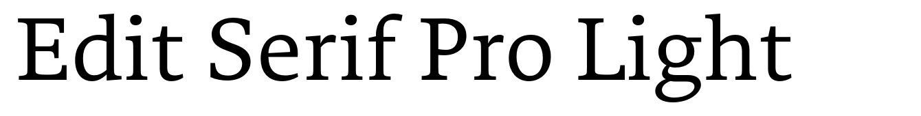 Edit Serif Pro Light