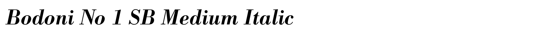 Bodoni No 1 SB Medium Italic image