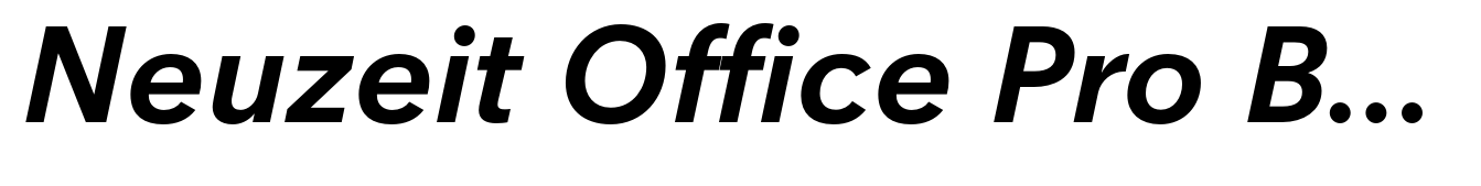 Neuzeit Office Pro Bold Italic