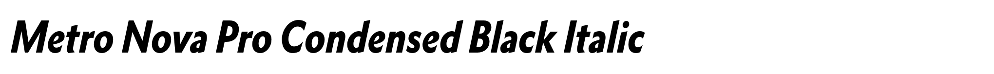 Metro Nova Pro Condensed Black Italic image