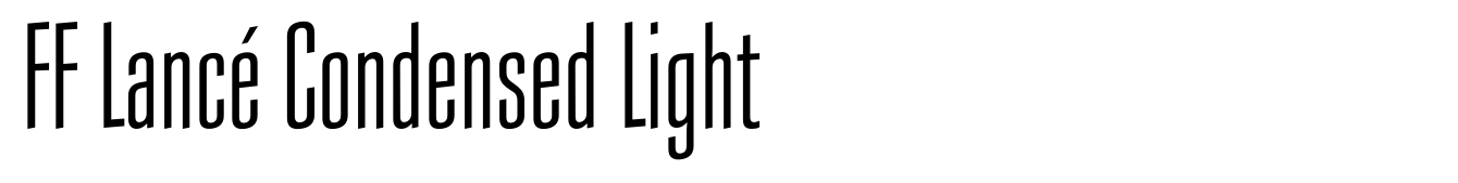 FF Lancé Condensed Light