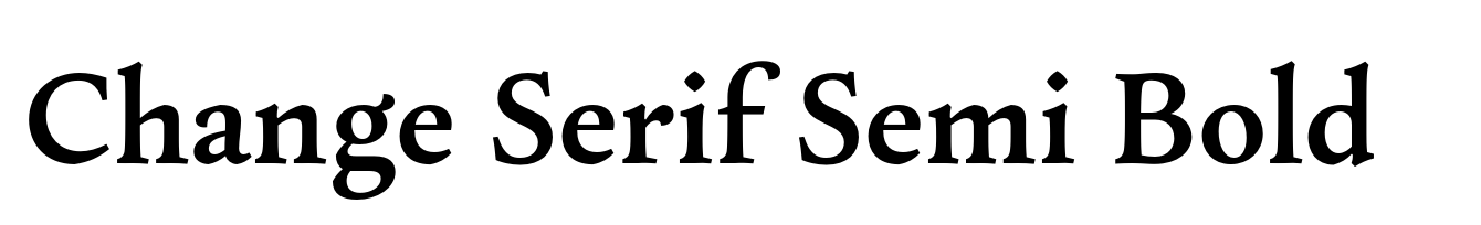 Change Serif Semi Bold