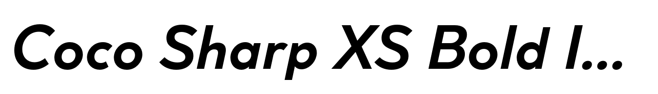Coco Sharp XS Bold Italic