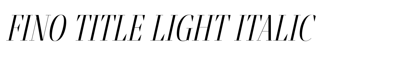 Fino Title Light Italic