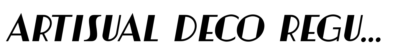 Artisual Deco Regular Italic