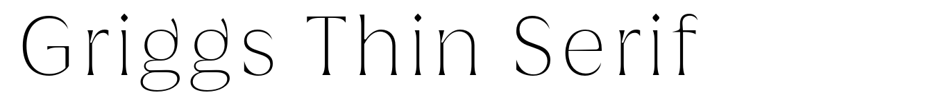 Griggs Thin Serif