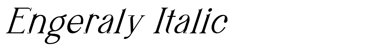 Engeraly Italic