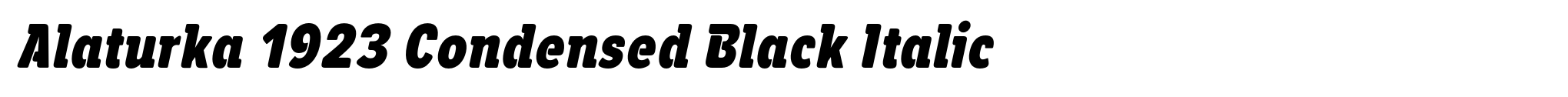 Alaturka 1923 Condensed Black Italic image