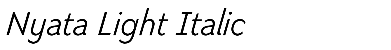 Nyata Light Italic